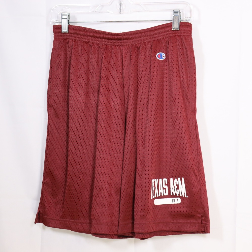 Champion Texas A&M Shorts‎ M Maroon Mens Mesh Athletic Gym